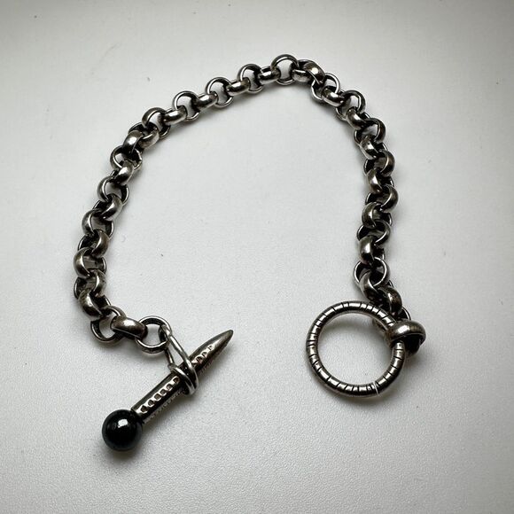 Unisex thick cable link sterling silver bracelet! - Picture 8 of 9